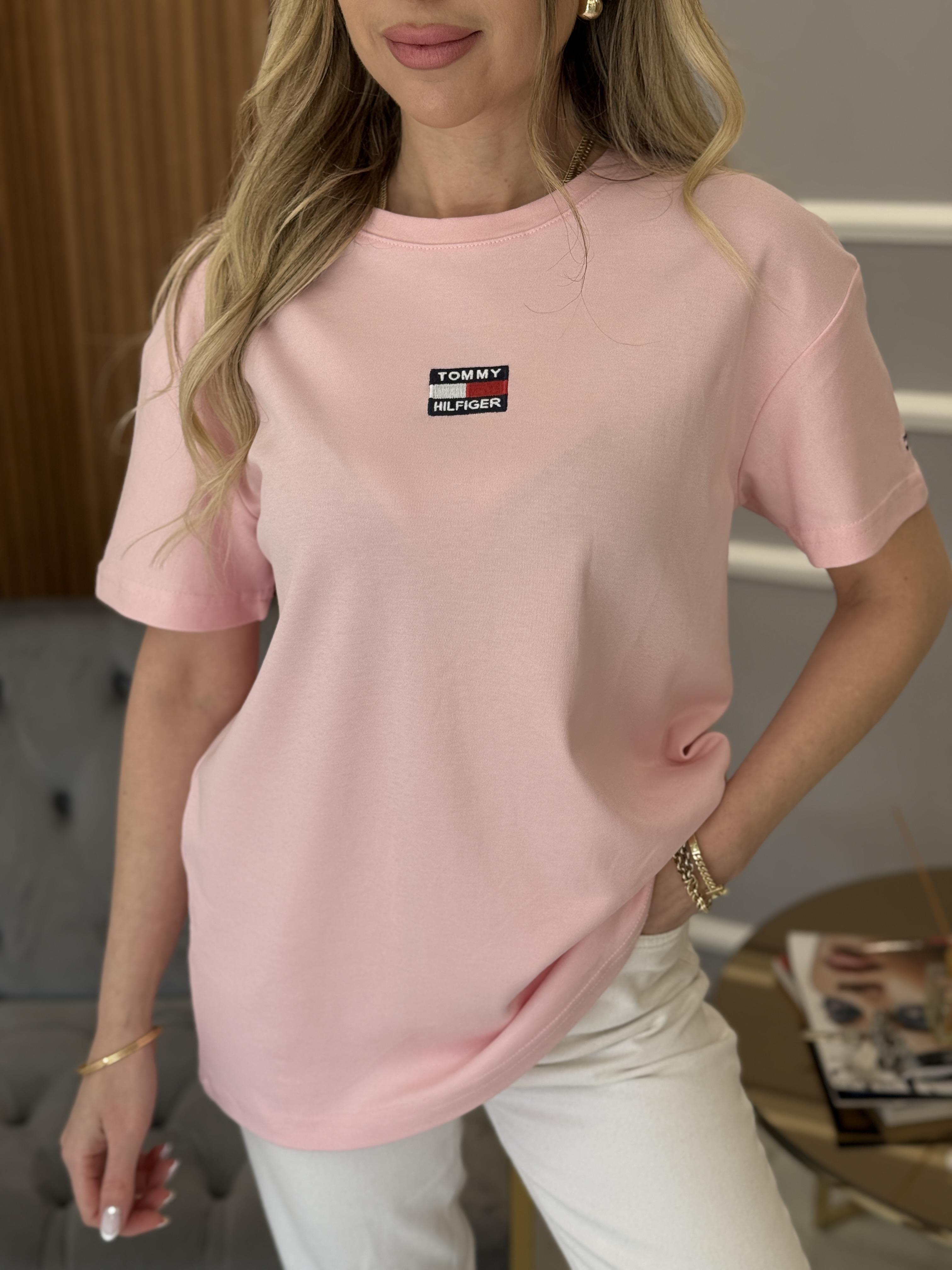 Th Armalı Tişört Pembe