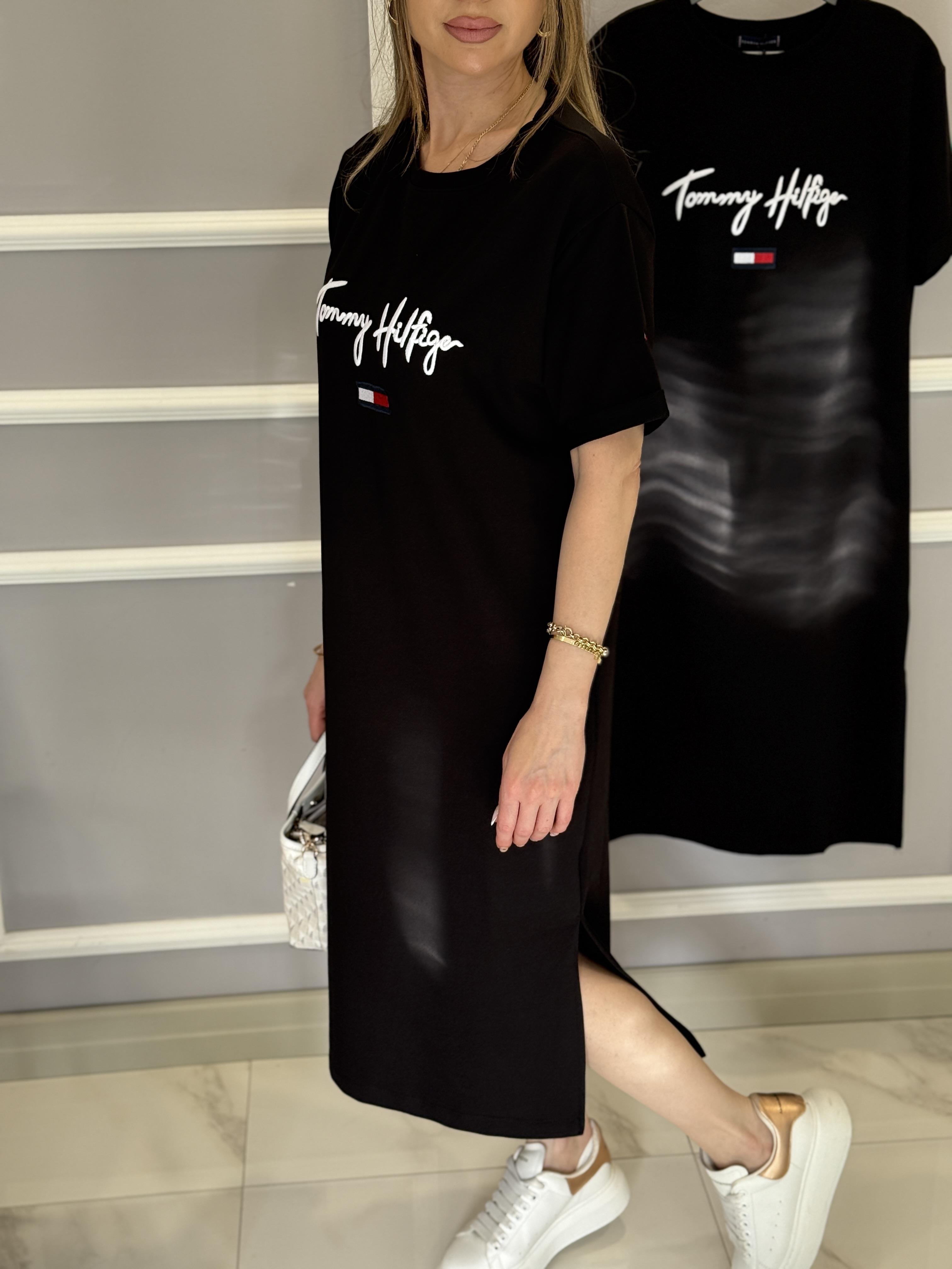 Th Elbise 106 cm Oversize Tek Yırtmaç Siyah