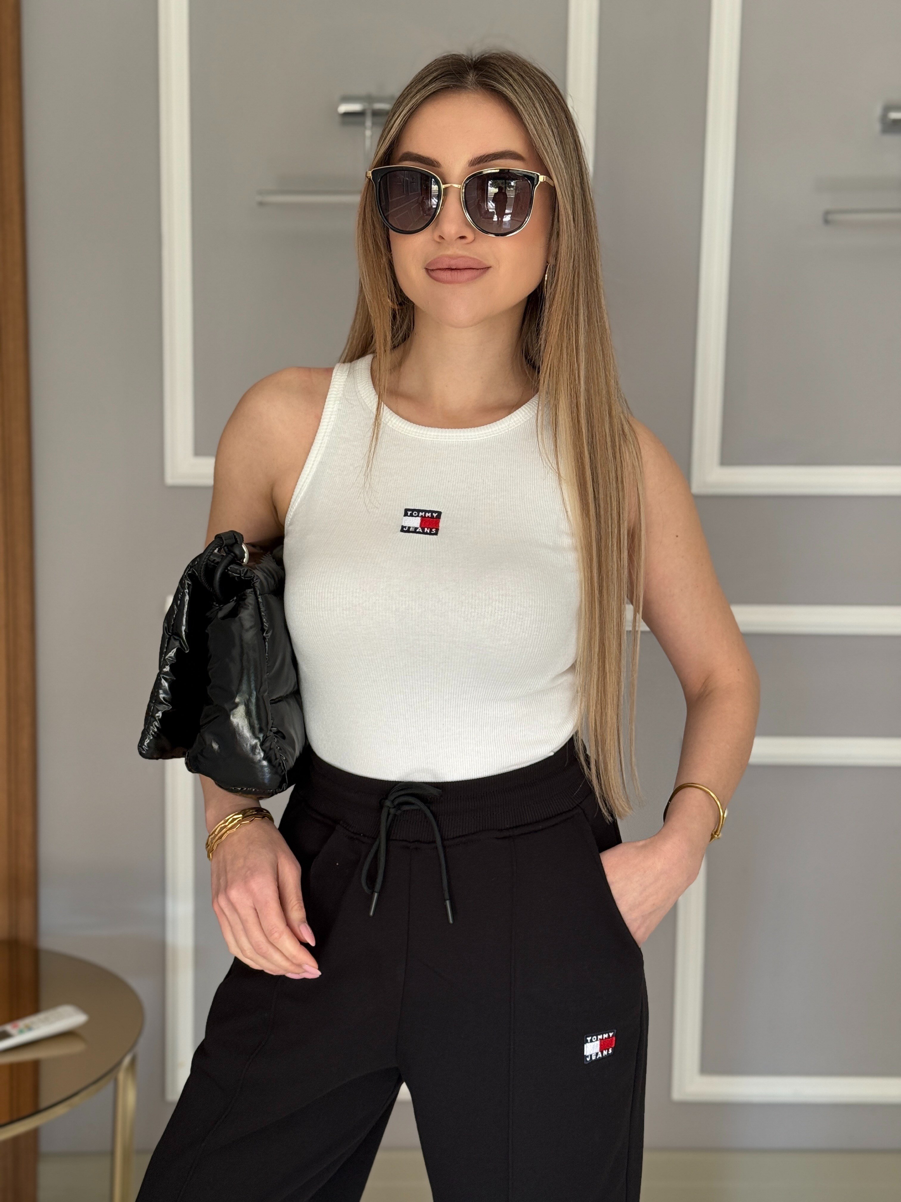 Th Likralı Beyaz Atlet 