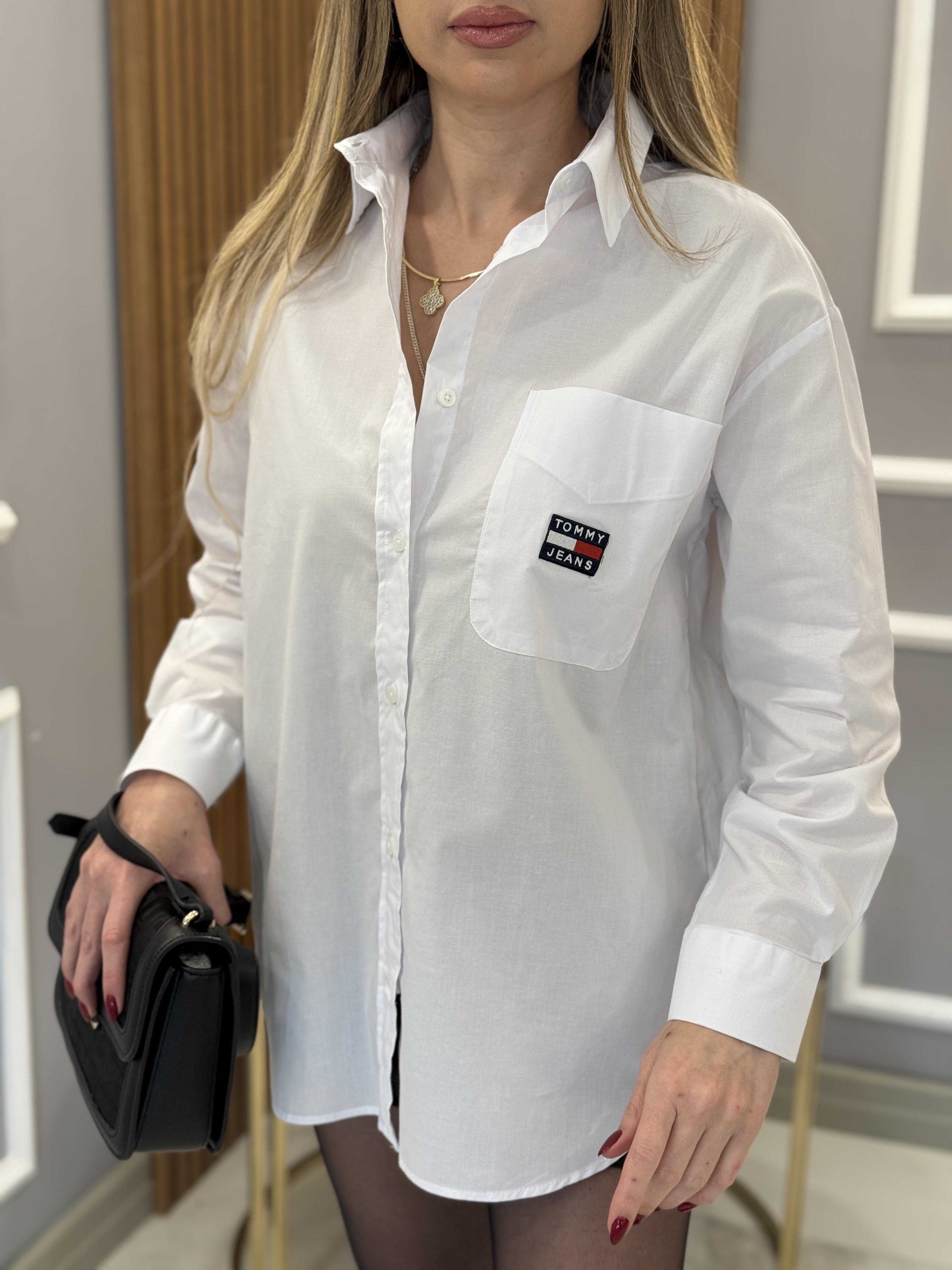 Th Oversize Premium Gömlek Beyaz 