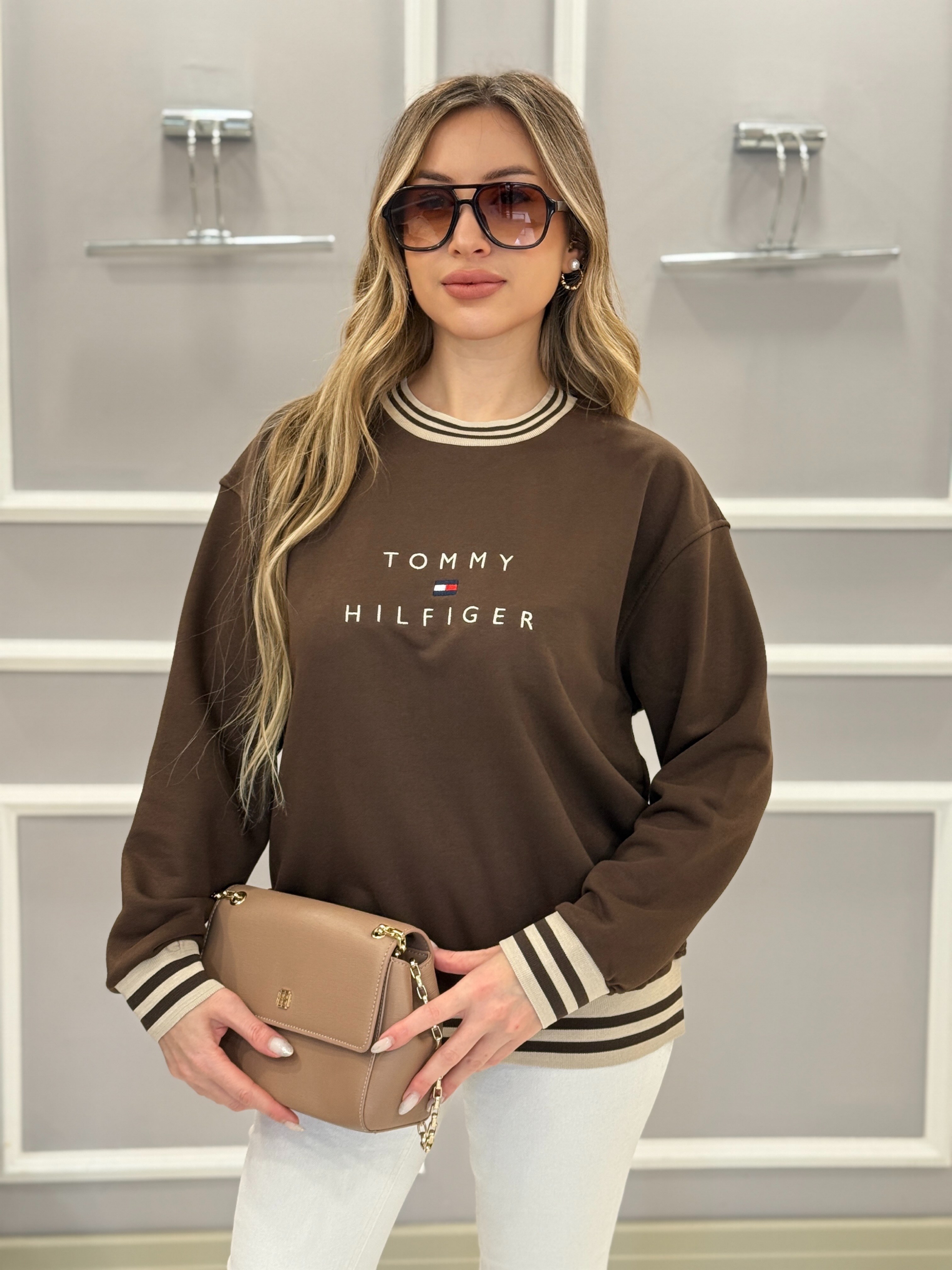 TH Premium Biyeli Sweat Kahverengi