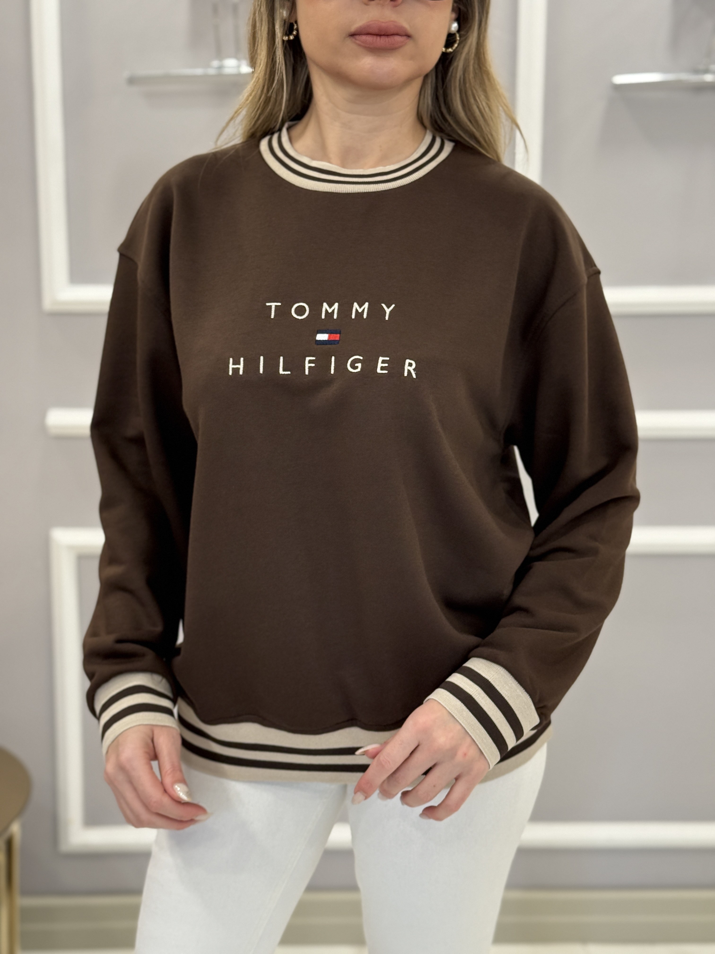 TH Premium Biyeli Sweat Kahverengi