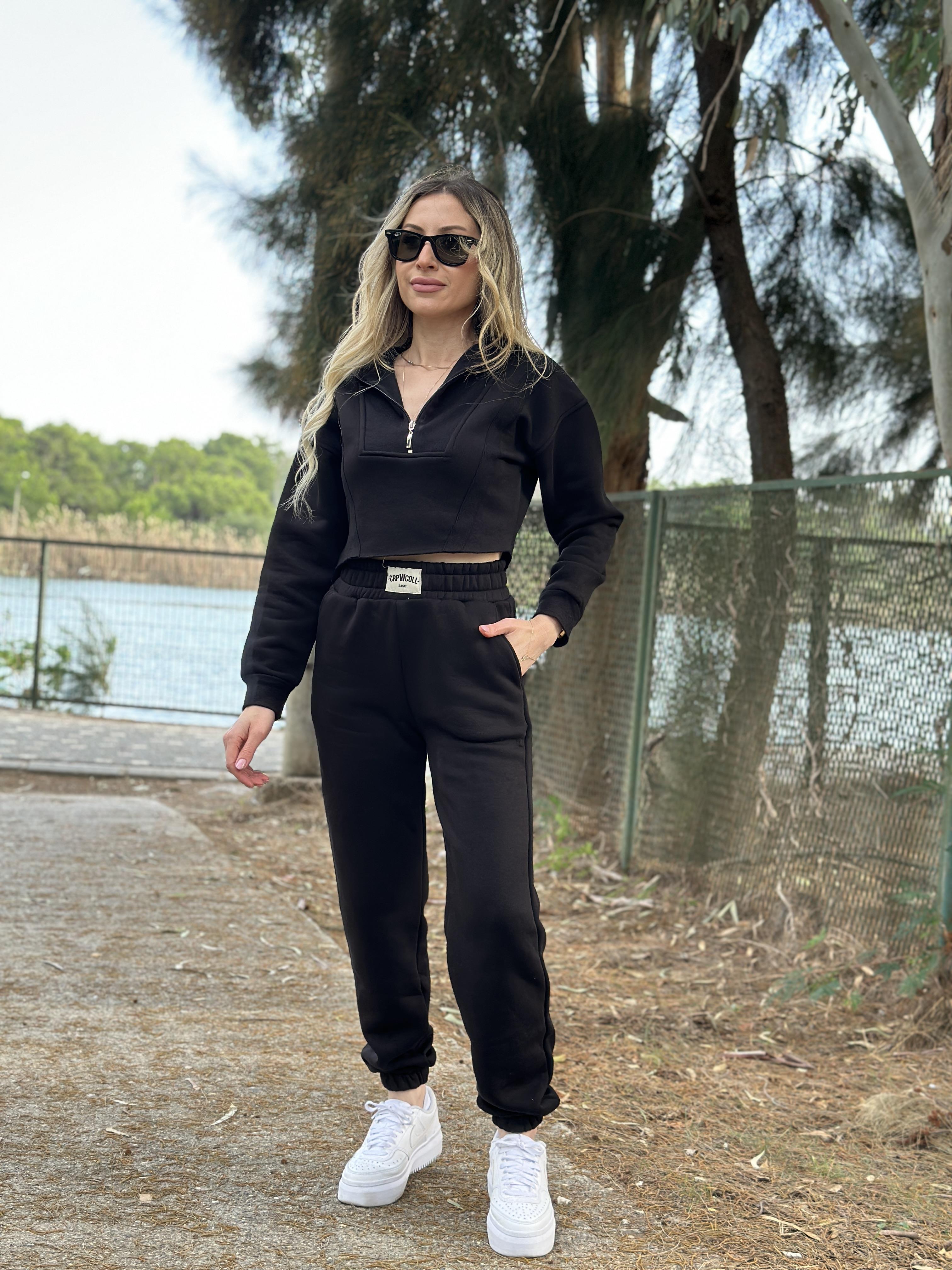 Vera Eşofman Takım Fermuarlı Siyah
