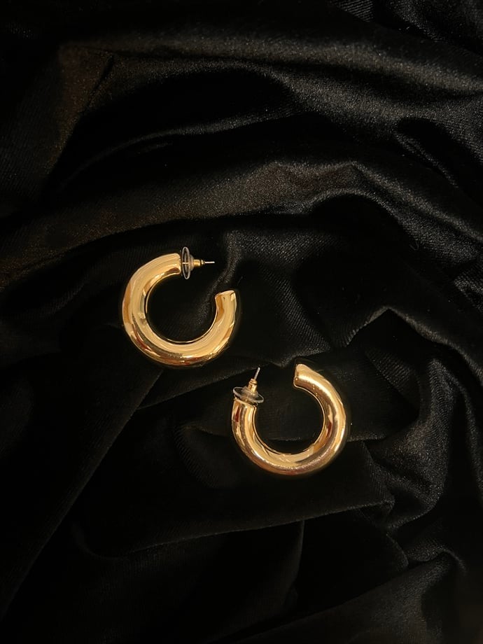 Yarımay Soloman Küpe Gold