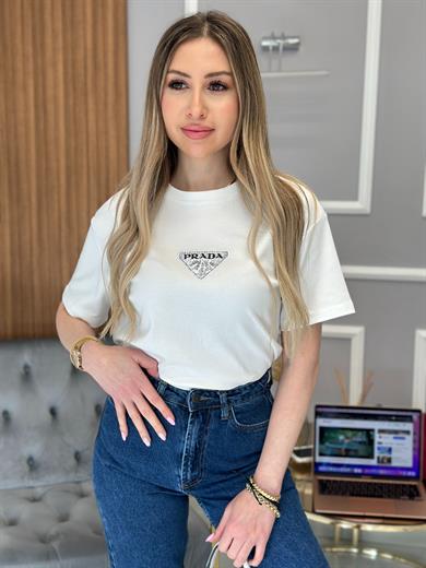  Pr T-Shirt Premium Armalı Beyaz