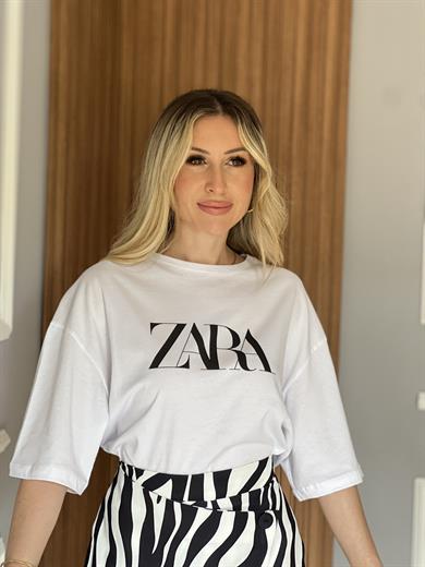 Baskılı Tişört Beyaz
