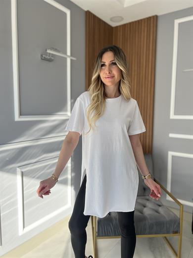 Beyaz Basıc T-shirt