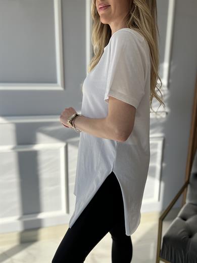 Beyaz Basıc T-shirt