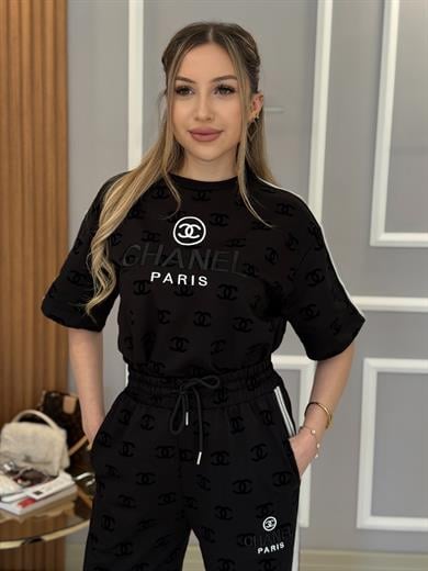 Cl Premium Desenli Siyah Takım 