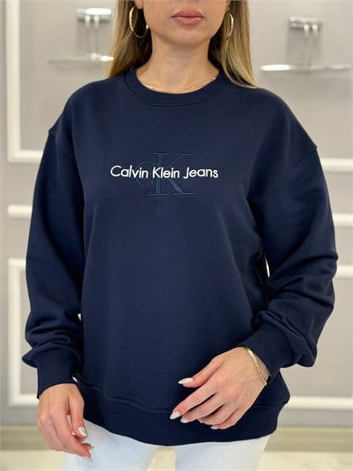 CN Premium Nakış Yazı Detaylı Sweatshirt Lacivert