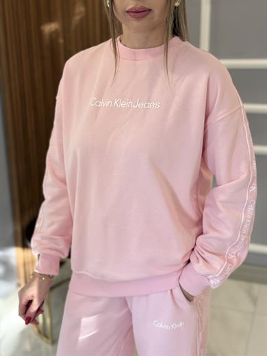 Cnk Kol Detaylı Sweat Pembe Boyu 65
