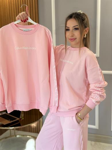 Cnk Kol Detaylı Sweat Pembe Boyu 65
