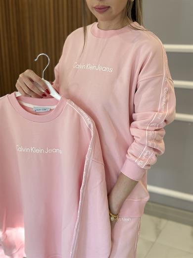 Cnk Kol Detaylı Sweat Pembe Boyu 65