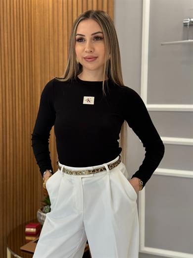 Cnk Likralı Bluz Siyah