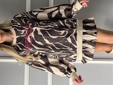 Desenli Sweatshirt Bej