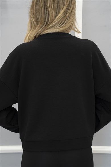 Enjoy Sweatshirt Siyah