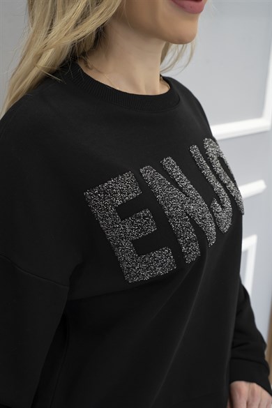 Enjoy Sweatshirt Siyah