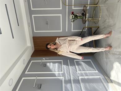 Gabardin Pantolon Bej
