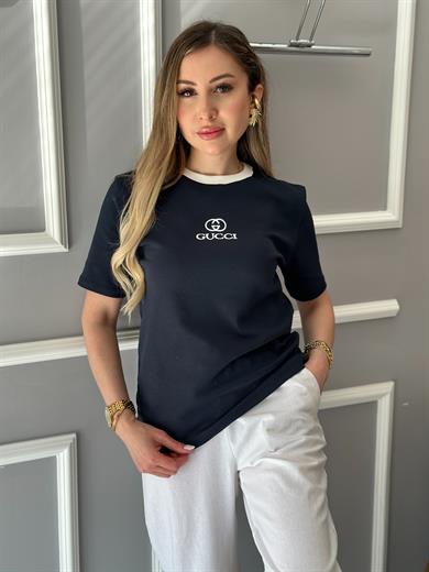 GC Premium Nakış Detaylı Tişört Lacivert