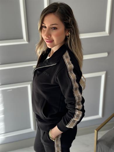 Gu Kol Detaylı Eşofman Takımı Siyah