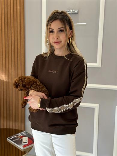 Gu Kol Detaylı Sweat Kahverengi 65 cm