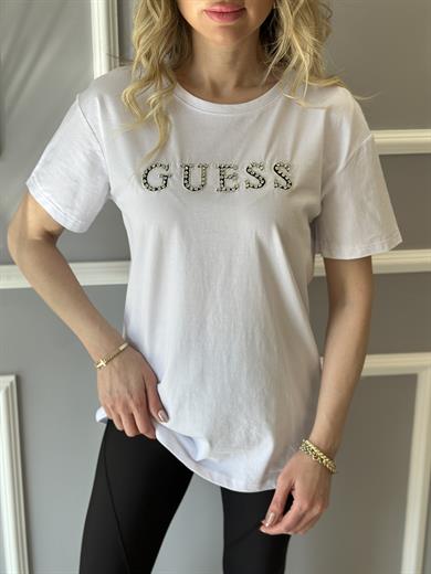 Gu T-shirt Taşlı Beyaz