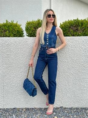 Jeans Mom Kalıp Lacivert