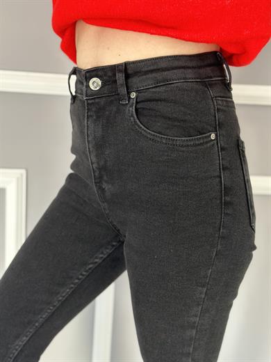 Jeans Taşlanmış Toparlayıcı Siyah
