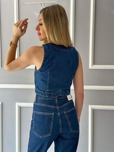 Jeans Yelek Lacivert
