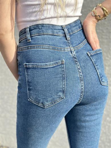 Julia Jeans Önden Düğmeli Slim Fit Mavi