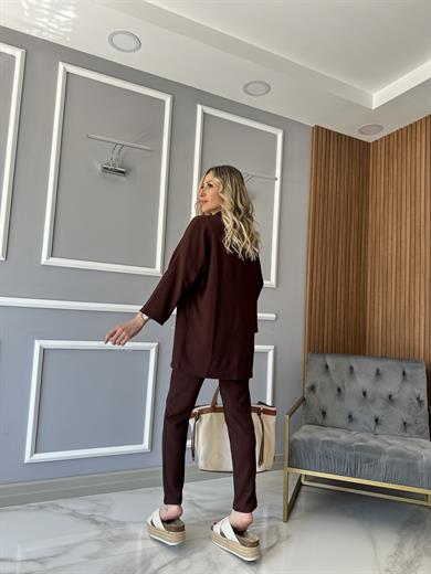 Kimono Brown Takım Kahverengi