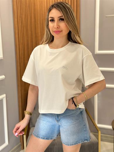 Lo Crop T-shirt 53 cm Beyaz