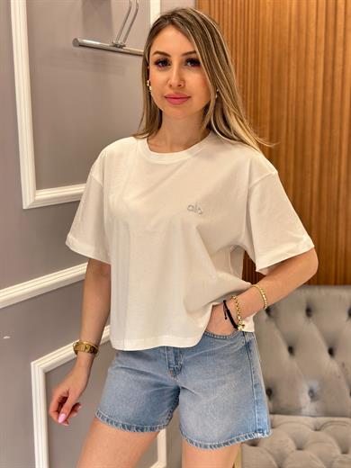 Lo Crop T-shirt 53 cm Beyaz
