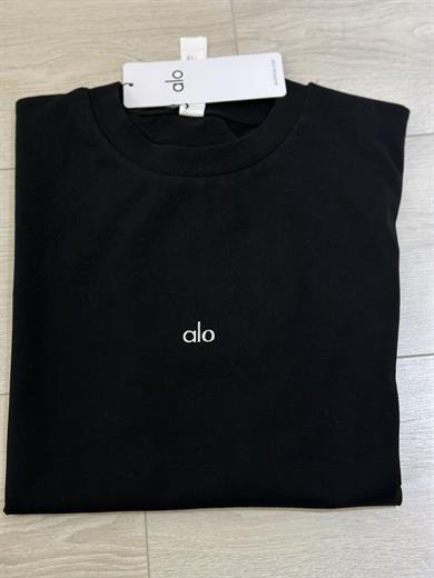 Lo T-shirt Silver Yazı Detaylı Siyah
