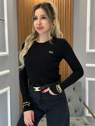 LT Likralı Bluz Siyah
