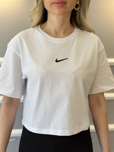 Nk T-Shirt Nakış Baskılı Beyaz