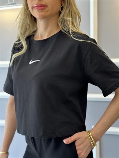 Nk T-Shirt Nakış Baskılı Siyah