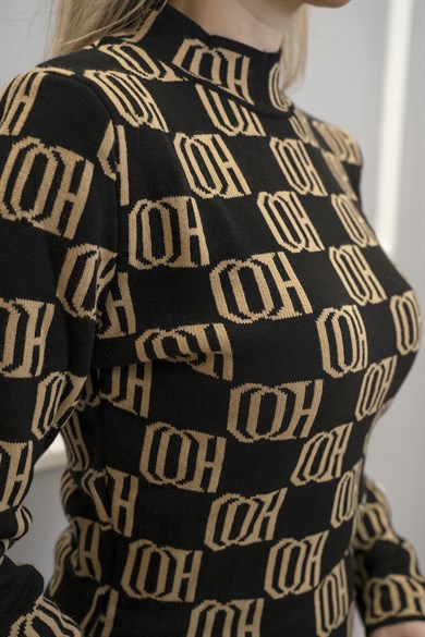 Ohio Triko Elbise Kahverengi