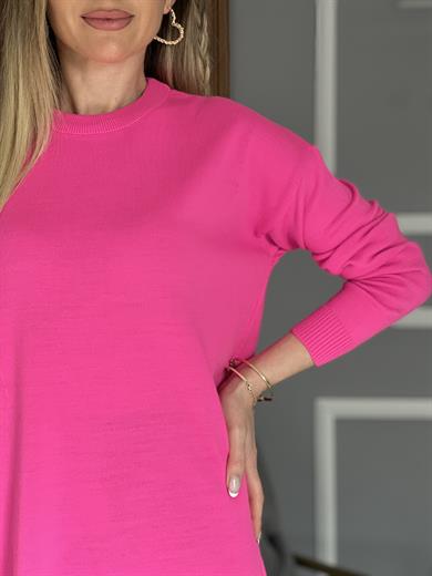 Oversize Triko Fuşya