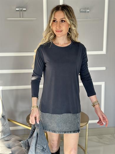 Oys Basic Sweatshirt Antrasit Gri