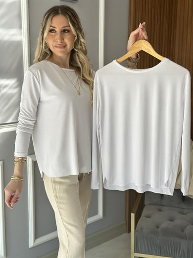 Oys Basic Sweatshirt Beyaz