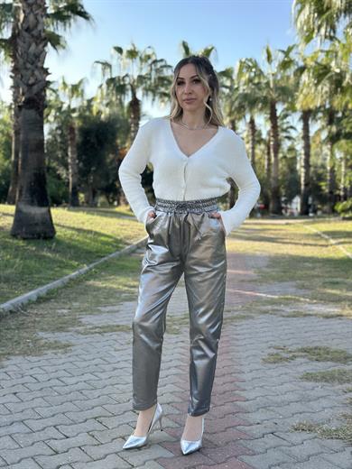 Pantolon Beli Lastikli Silver