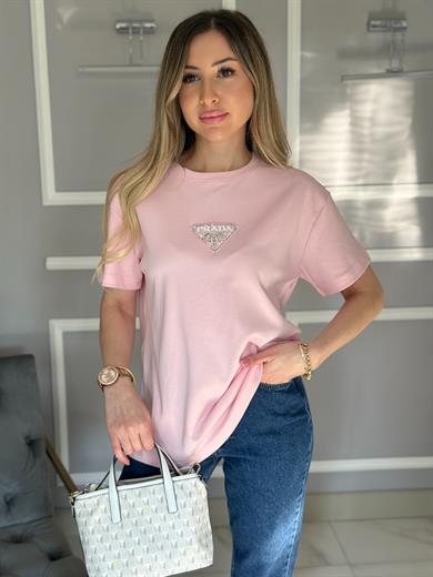 Pr Tişört Premium Armalı Pembe
