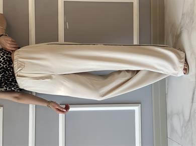 Premium Palazzo Pantalon Yandan Şeritli Beli Lastikli