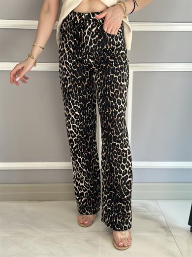 Premium Pantolon Yüksek Bel Leopar Desen