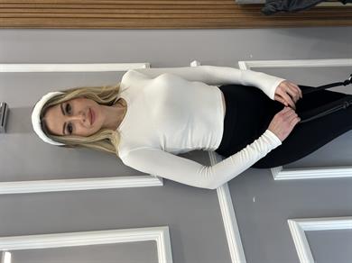Rz Bluz Crop Ekru