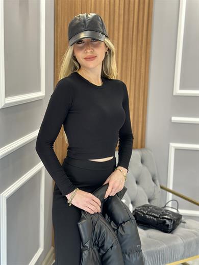Rz Bluz Crop Siyah