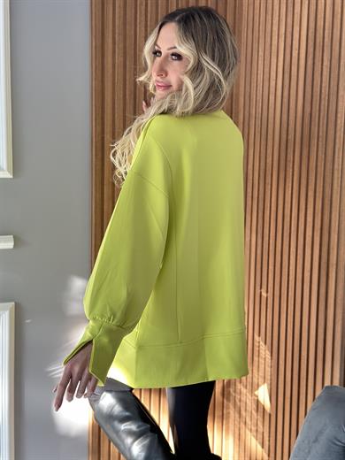 Sweatshirt Oversize Neon Yeşil