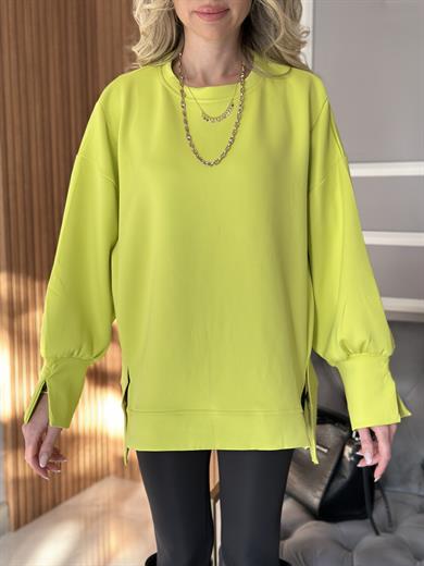 Sweatshirt Oversize Neon Yeşil