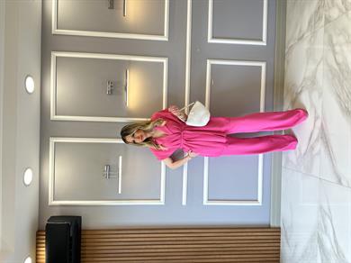 Takım Tansel Yelekli Pembe